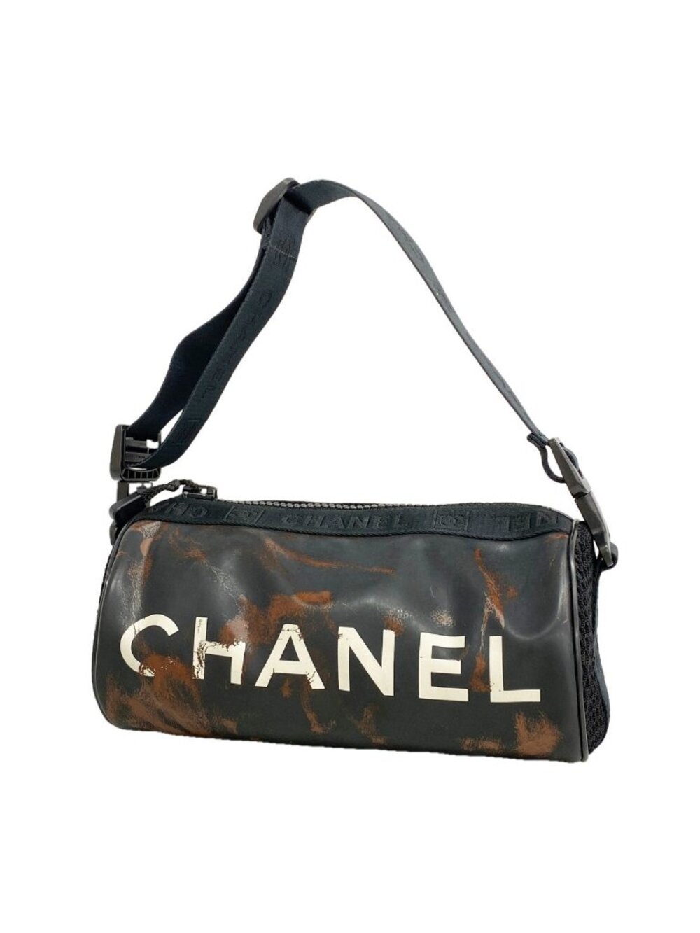 Chanel Shoulder Bag Sports Rubber Black